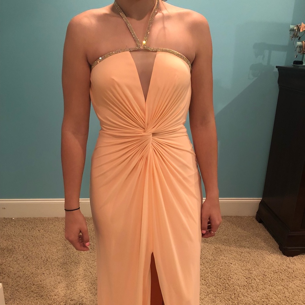 Light pink prom dress